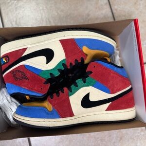 Jordan Air Mid SE Varsity Red and Black Sneakers